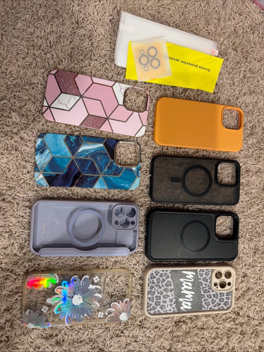 Mixed Color Protective Phone Case Bundle - Assorted Designs iPhone 13 Pro Max